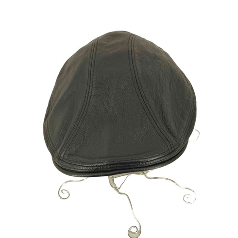 エムステイト Emstate MADE IN USA シボ革 レザーハンチングキャップ By Winner Caps メンズ L/XL