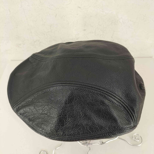 エムステイト Emstate MADE IN USA シボ革 レザーハンチングキャップ By Winner Caps メンズ L/XL