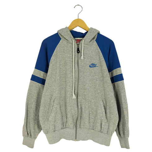 ナイキ NIKE 90s 銀タグ ロゴ刺繍 ラグランスリーブ ジップアップ パーカー メンズ import:XL