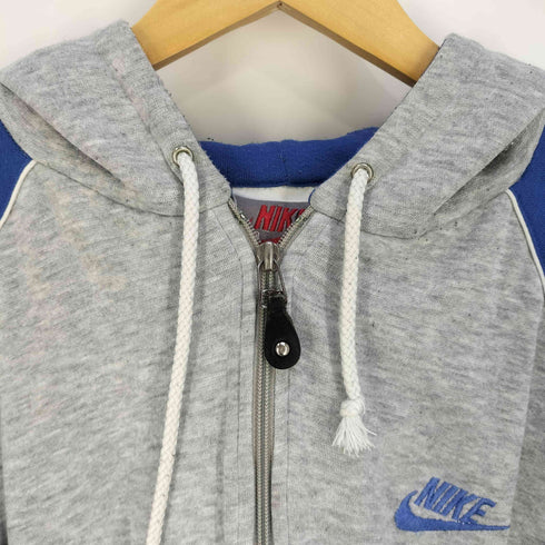 ナイキ NIKE 90s 銀タグ ロゴ刺繍 ラグランスリーブ ジップアップ パーカー メンズ import:XL