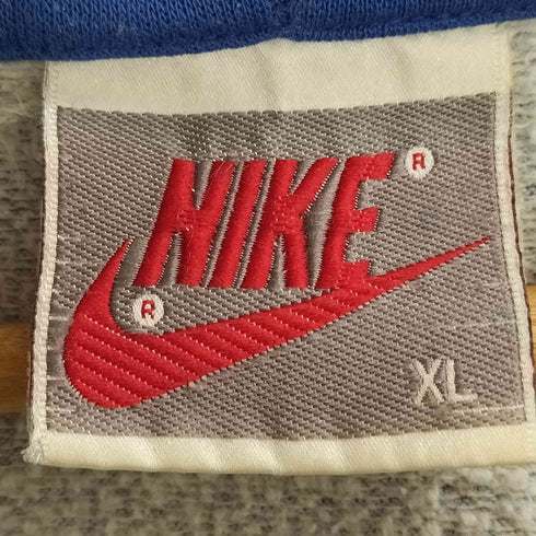 ナイキ NIKE 90s 銀タグ ロゴ刺繍 ラグランスリーブ ジップアップ パーカー メンズ import:XL