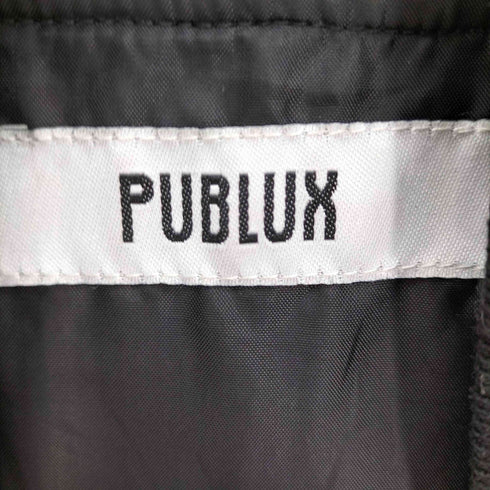 パブリュクス PUBLUX ベースボール チーム ロゴ フェイクレザー アーム スタジアム ジャケット スタジャン バーシティ ジャケット メンズ JPN:M