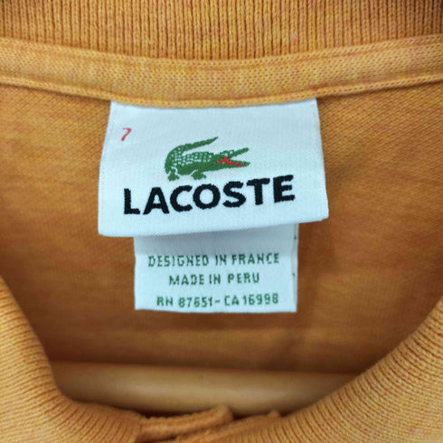 ラコステ LACOSTE ロゴワッペン 鹿の子 S/S ポロシャツ メンズ 7