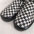 バンズ VANS V7880 SLIP-ER BLK/WHT CHECK スリッパー キルト チェッカード メンズ JPN:25
