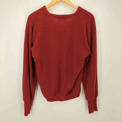アイゾッドラコステ IZOD LACOSTE 70S 糸巻きタグ Vネック ロゴパッチ アクリルニット メンズ import:M
