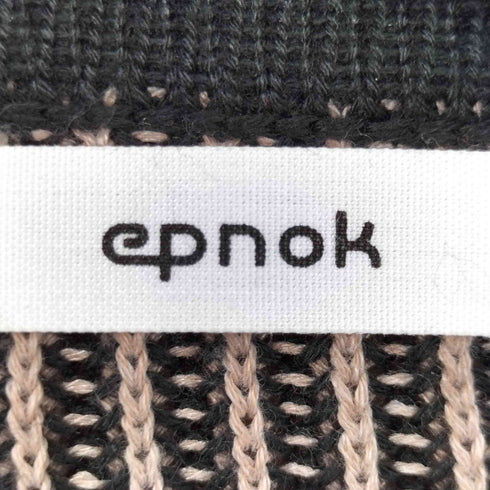 エプノック epnok ストライプ ニットポロカーディガン メンズ