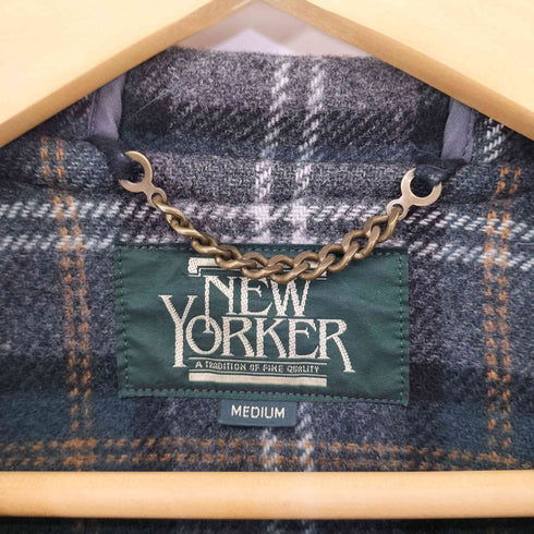 ニューヨーカー NEWYORKER 裏地チェック フーデッド ウールダッフルコート メンズ JPN:M