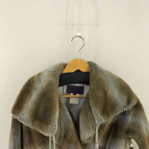 レコパン LES COPAINS MADE IN ITALY TREND クロップド フェイクファージャケット レディース EUR:42