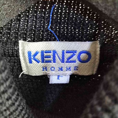 ケンゾーオム KENZO HOMME 90s ライカ期 グラデーション ヘリンボーンハイネックウールニット メンズ FREE