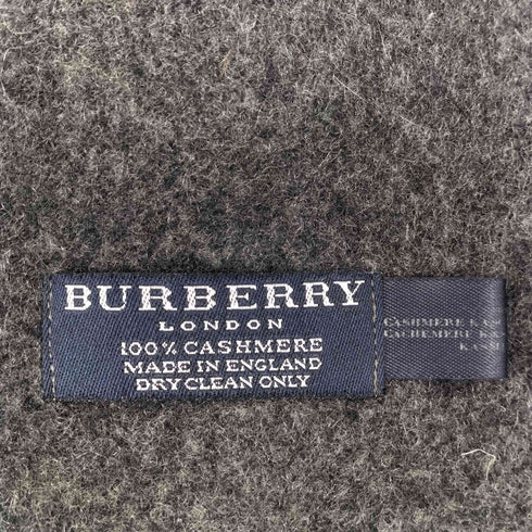 バーバリーロンドン BURBERRY LONDON カシミヤ100% 刺繍ロゴ マフラー メンズ