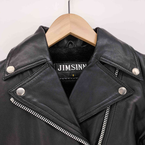 JIMSINN 裏ボア シープレザー ダブルライダース ジャケット メンズ import:S