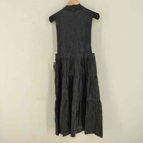 ザラ ZARA PUレザー ノースリ―ブワンピース レディース import:L