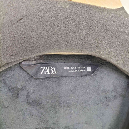 ザラ ZARA PUレザー ノースリ―ブワンピース レディース import:L