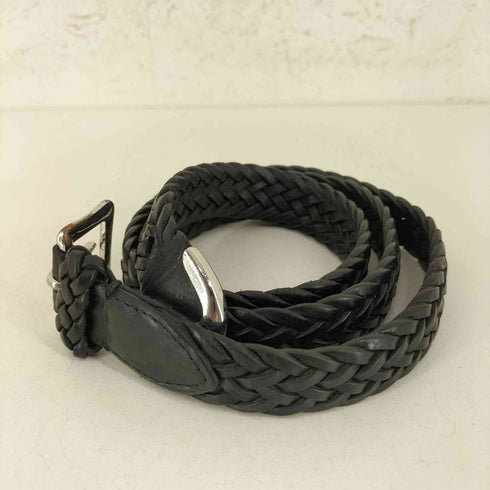 ジェイアンドエムデヴィッドソン J&M Davidson MADE IN SPAIN 編み込みレザーベルト メンズ 32/80