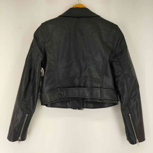 ザラ ZARA フェイクレザー ダブル ライダースジャケット レディース JPN:M