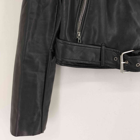 ザラ ZARA フェイクレザー ダブル ライダースジャケット レディース JPN:M