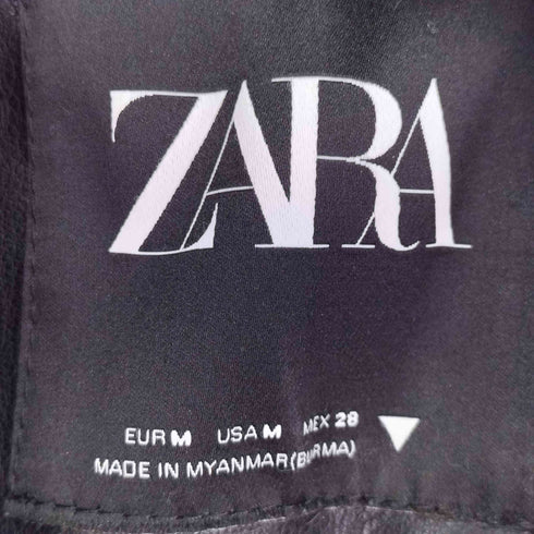 ザラ ZARA フェイクレザー ダブル ライダースジャケット レディース JPN:M