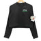 ステューシー Stussy ショート丈 刺繍 胸ポケット スウェット レディース import:M