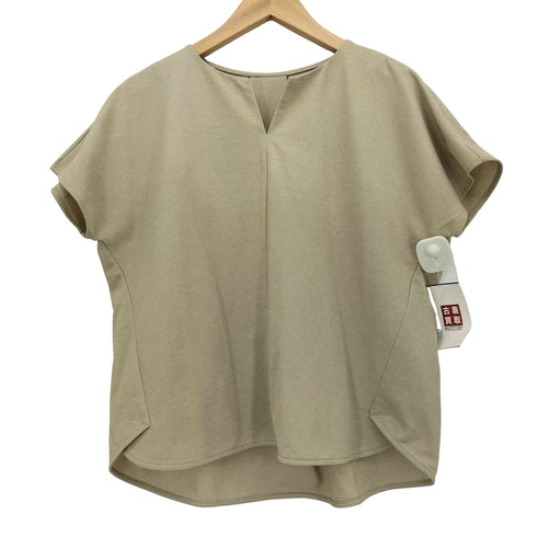 ユナイテッドアローズグリーンレーベルリラクシング UNITED ARROWS green label relaxing FC リネンライク キーネック ショートスリーブ プルオーバー カットソー レディース