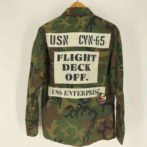 アヴィレックス AVIREX PATCHED RIPSTOP B.D.U JACKET パッチ リップストップ カモ 迷彩柄 ミリタリー シャツ メンズ JPN:M