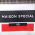 メゾンスペシャル MAISON SPECIAL テックウールチェック ロイヤルレザープライムオーバーシャツコート メンズ 0