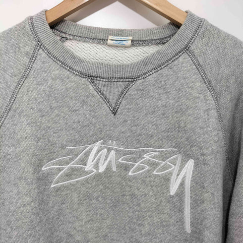 ステューシー Stussy ロゴ刺繍 ワッフル地 ポケットプルオーバースウェット メンズ LARGE