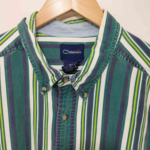 カタリナ Catalina 90S ストライプ柄 ショートスリーブボタンダウンシャツ メンズ 2XL