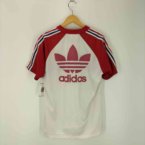 アディダス adidas 90S デサント製 フランスカラー ユニフォーム ゲームシャツ ビッグトレフォイル メンズ