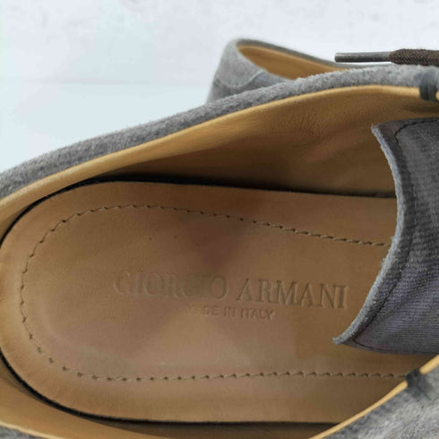 ジョルジオアルマーニ Giorgio Armani MADE IN ITALY 外羽根 細畝コーデュロイスニーカー メンズ UK:7