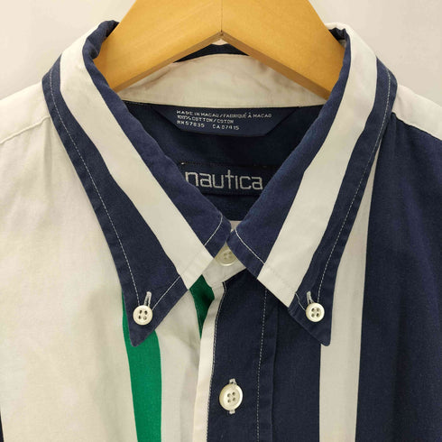 ノーティカ NAUTICA 90S マルチストライプ ボタンダウンシャツ メンズ JPN:L