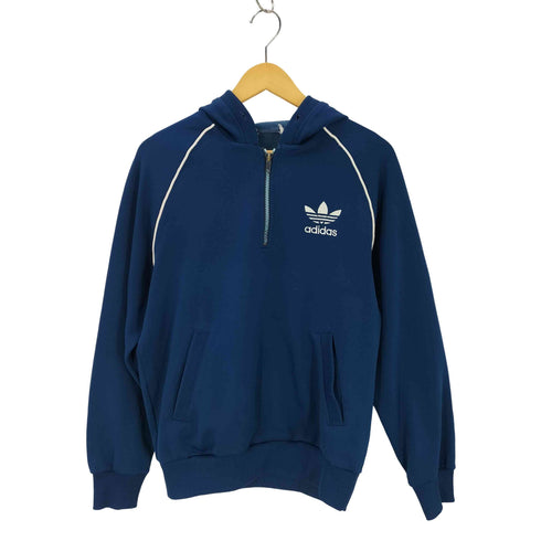 アディダス adidas 80S-90S ハーフジップトラックフーディー デサント製 メンズ JPN:L