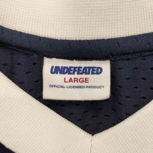 アンディフィーテッド UNDEFEATED 裾 筆記体 刺繍 ロゴ ライン L/S ゲーム シャツ メンズ import:L