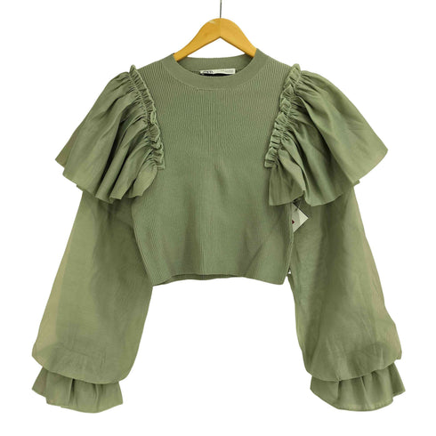 ザラ ZARA パフスリーブ ブラウス レディース import:M