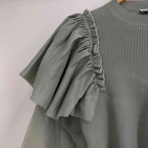 ザラ ZARA パフスリーブ ブラウス レディース import:M