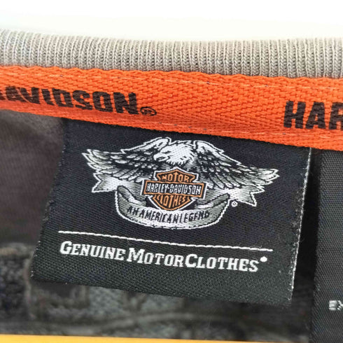 ハーレーダビッドソン HARLEY-DAVIDSON 刺繍ロゴ プリント ロングスリーブTシャツ ロンT メンズ import:L