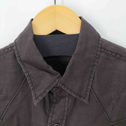 リーバイスプレミアム Levis PReMIUM 00s リネン ウエスタンシャツ 08年製 メンズ import:M