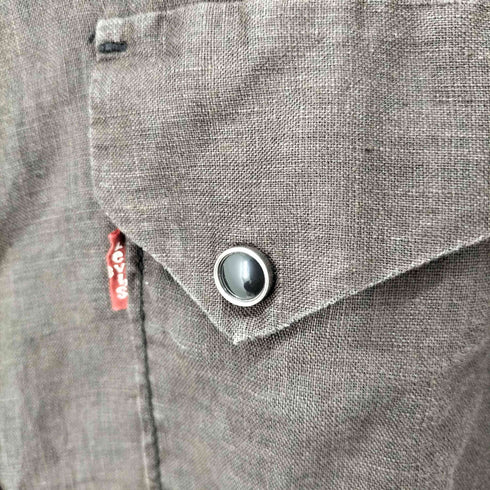 リーバイスプレミアム Levis PReMIUM 00s リネン ウエスタンシャツ 08年製 メンズ import:M