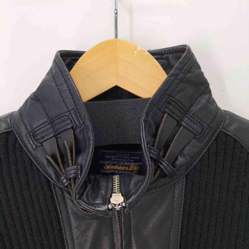 アヴィレックス AVIREX ラムレザーカーディガン メンズ import:M