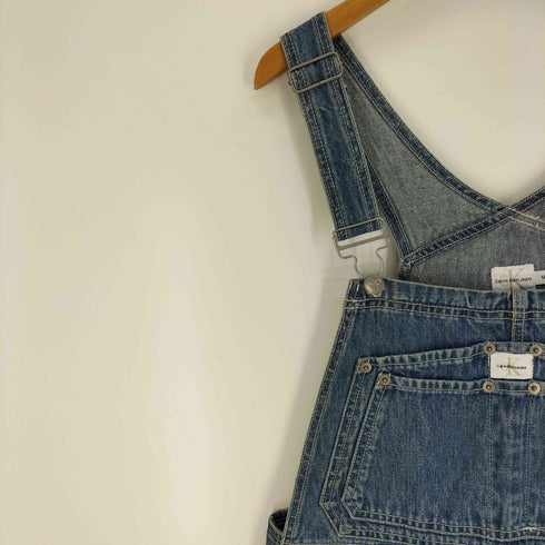 カルバンクラインジーンズ Calvin Klein Jeans 90S ロゴワッペン ロゴボタン バギー デニム オーバーオール レディース M