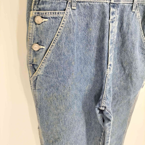 カルバンクラインジーンズ Calvin Klein Jeans 90S ロゴワッペン ロゴボタン バギー デニム オーバーオール レディース M