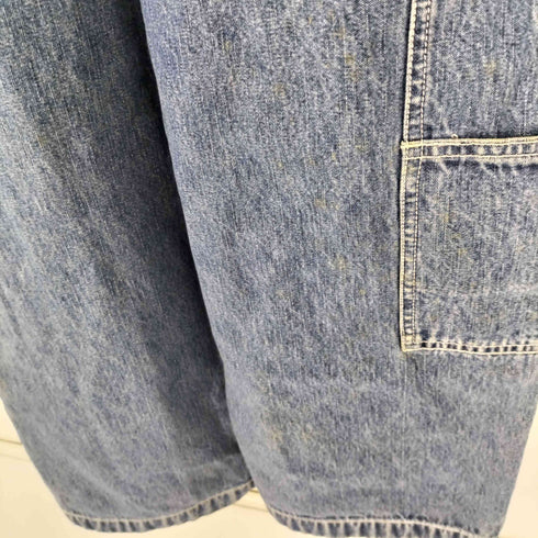 カルバンクラインジーンズ Calvin Klein Jeans 90S ロゴワッペン ロゴボタン バギー デニム オーバーオール レディース M