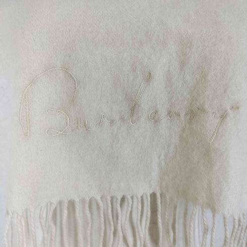 バーバリー BURBERRY CASHMERE 100 ロゴ刺繍マフラー メンズ