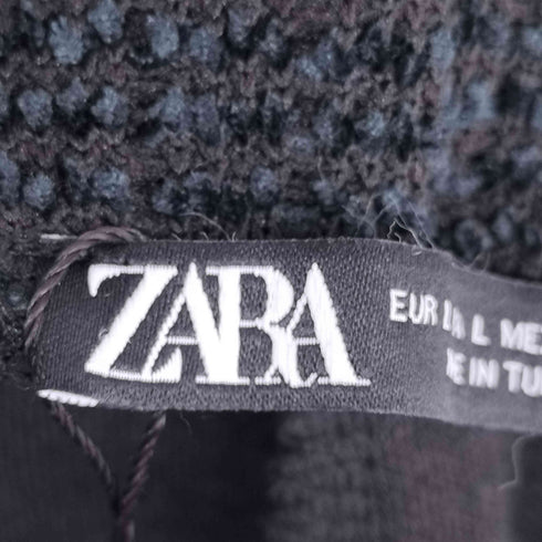 ザラ ZARA テクスチャー入り生地ワイドレッグパンツ レディース US L