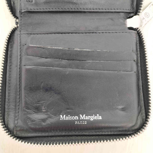 メゾンマルジェラ Maison Margiela グレインレザー ラウンドジップウォレット 二つ折り財布 メンズ