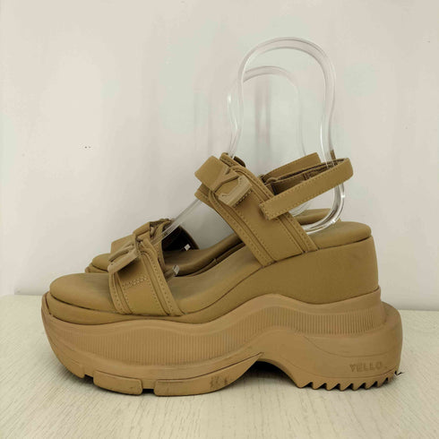 イエロー YELLO CREMA SINGLE SNEAKER SANDALS レディース L