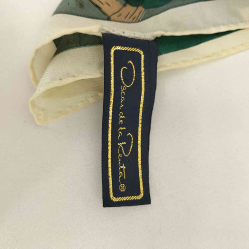 オスカーデラレンタ oscar de la renta 総柄 シルク100% スカーフ レディース