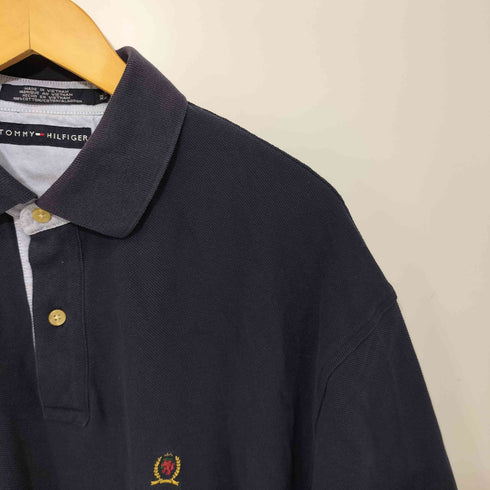 トミーヒルフィガー TOMMY HILFIGER ワンポイント刺繍 鹿の子S/Sポロシャツ メンズ XL