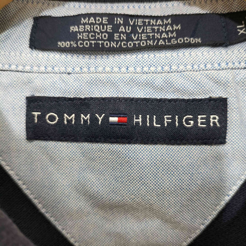 トミーヒルフィガー TOMMY HILFIGER ワンポイント刺繍 鹿の子S/Sポロシャツ メンズ XL