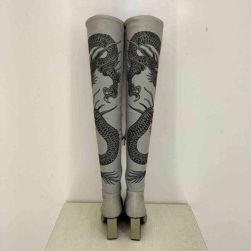 イエロー YELLO WABI DRAGON TATOO BOOTS レディース L