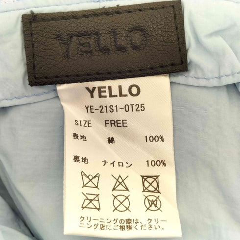 イエロー YELLO ギンガムチェック フリルハット レディース FREE